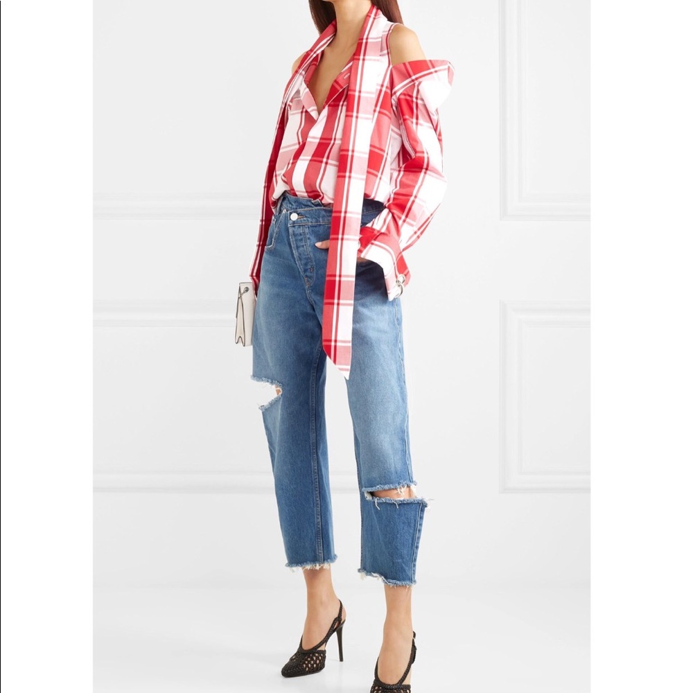 Monse maison denim boyfriend distressed jeans - Picture 3 of 8